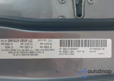 2011 Dodge Charger R/T z USA, uszkodzony, nr VIN 2B3CL5CTXBH590277